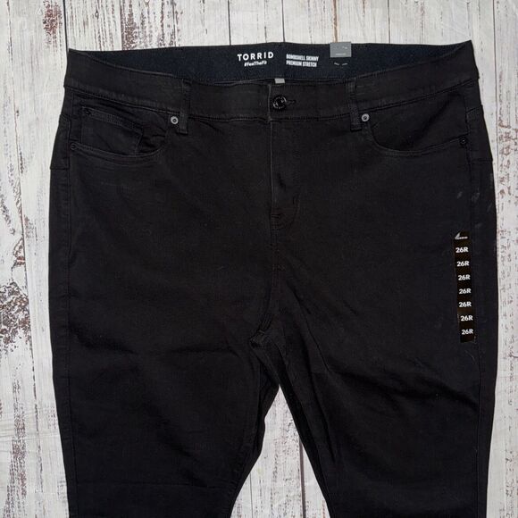 NEW Torrid Bombshell Skinny Stretch Jeans Black Size 26R High Rise - Picture 2 of 7